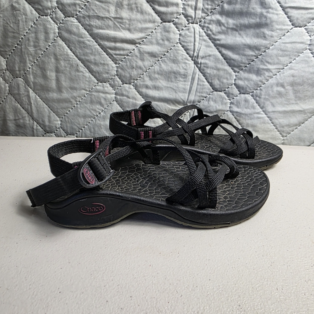 CHACO Zong X Sandals Ecotread Sport Water Hiking Black Pink Women Sz 6